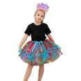 thumbnail image 3 of TOOYOU Girls Skirts Kids Holiday Party Dance Party Patchwork Colour Layered Party Mesh Tulle Tutu Skirts Sweet Girl Basic Short Skirt Size 5-7 Years Red, 3 of 7