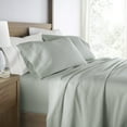thumbnail image 3 of Long-Staple Sateen Cotton Sheets Set - Ultra Soft Double Brushed & Washed in Green Mist for Queen Size Bedding - Comfort Canopy, 3 of 13