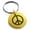 Gold, variant on Stainless Steel Peace Engraved Small Medallion Circle Charm Keychain Keyring