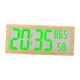 thumbnail image 2 of Marco de bambú Reloj de pared Digital de 14 pulgadas Reloj de escritorio 3 niveles de brillo reloj despertador con para sala de estar , estilo D BLESIY reloj de pared, 2 of 8