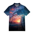 thumbnail image 3 of Men's USA 250th Anniversary American Flag Palm Tree Polo Shirt Patriotic Casual Short Sleeve America 250 Merchandise, 3 of 6