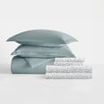 thumbnail image 5 of Noble Linens 8 Piece Solid Duvet Bundle in Ocean, King, 5 of 5
