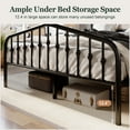 thumbnail image 5 of Amolife Full Size Metal Platform Bed Frame with Victorian Vintage Headboard & Footboard, Black, 5 of 9