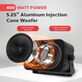 thumbnail image 3 of Bocinas de 5.25 Pulgadas para Interiores y Exteriores Pyle, Sistema de Sonido de Pared Resistente al Agua, 400 Watts, 1 Par, Negro, 3 of 6