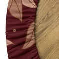 thumbnail image 5 of Ambesonne Leafy Pattern Fitted Round Tablecloth, Autumn Leaves Dots, 45"- 56" Diameter, Burgundy Pale Ruby, 5 of 5