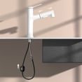 thumbnail image 2 of Pull-out Basin Faucet Stream Spray Spout Deck Mounted Brass Mixer Tap Kitchen Sink Cold Hot Water, 2 of 2