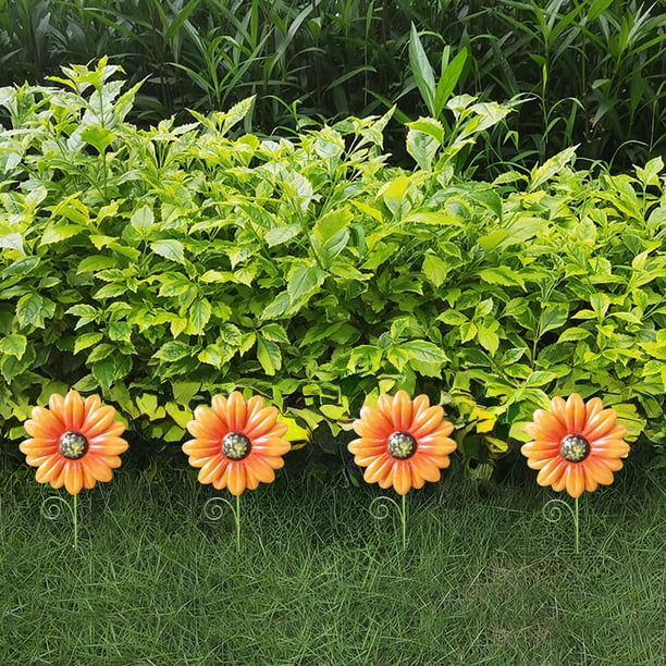 Adorno de Hierro con Forma de Estaca para Jardín, Diseño de Girasol, Ideal para Jardín, Patio y Jardín, Accesorio de Jardinería para Exteriores, Ideal para Cualquier Ocasión.