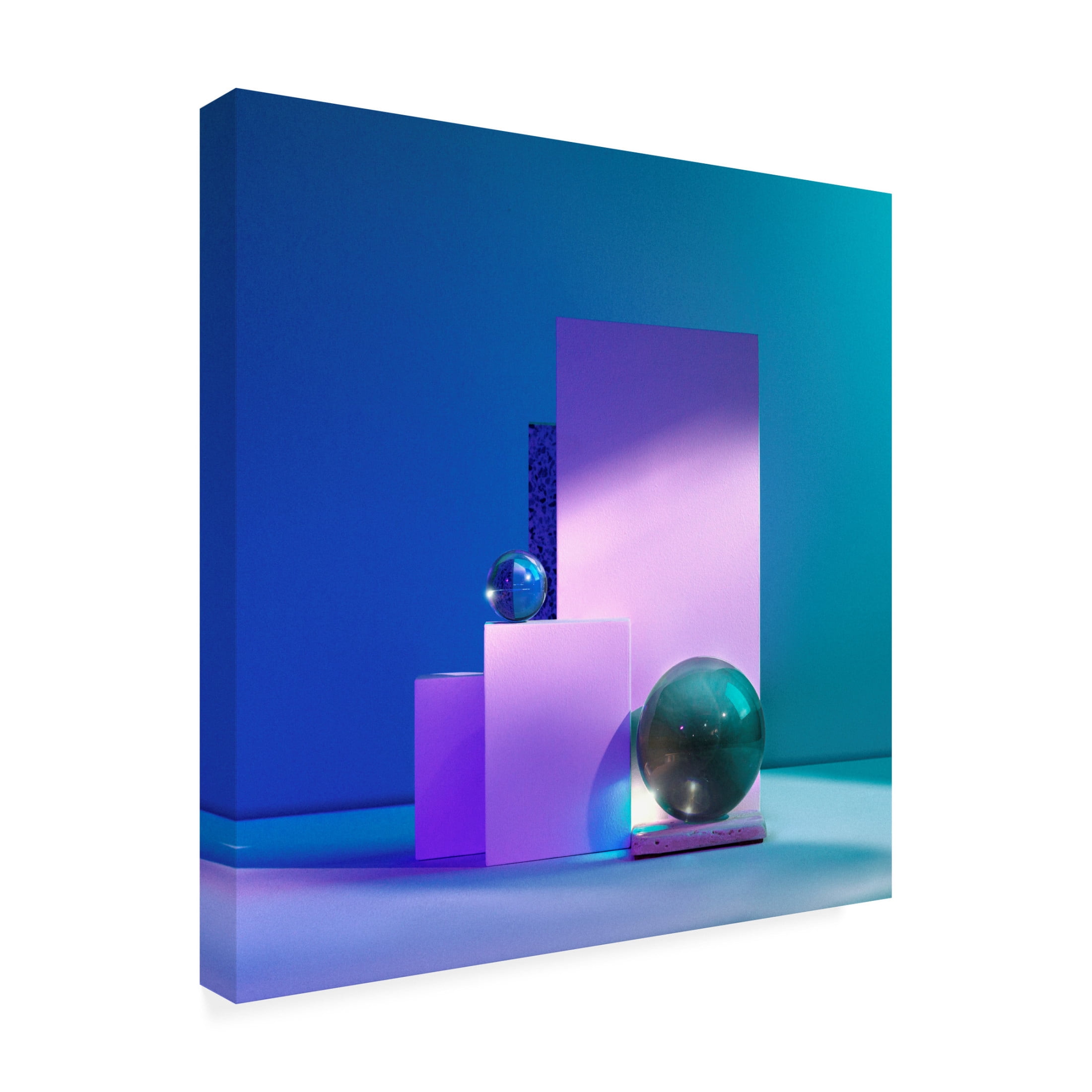 Canvas Wall Art - Isma Yunta 'Aqua' Wall Art for Living Room, Bedroom, or Office Décor by Trademark Fine Art - 14 x 14 Inches