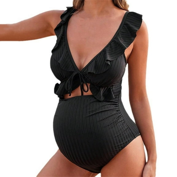 Nmnitkp Maternity Swimsuit High Quality Healthy Fabric Maternity One Piece Swimwear Pregnancy Swimsuit Bathing Suit Maternity Bikini