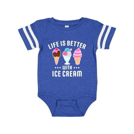 

Inktastic Life is Better with Ice Cream Gift Baby Boy or Baby Girl Bodysuit