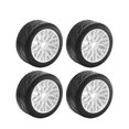thumbnail image 1 of lionlar 4 Pieces 1/8 RC Car Tires Assembly Modification RC Accessories Crawler Truck white, 1 of 9