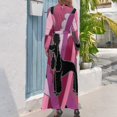 thumbnail image 2 of Vestido largo con estampado abstracto de caniche negro moderno y divertido, vestidos de verano para mujer 2024, 2 of 4