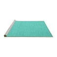 thumbnail image 2 of Ahgly Company Machine Washable Indoor Square Abstract Turquoise Blue Contemporary Area Rugs, 4' Square, 2 of 4