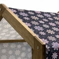 thumbnail image 4 of Flower Pet House, Sixties Inspired Floral Arrangement with Blowball and Dots Background Retro Image, Outdoor & Indoor Portable Dog Kennel with Pillow and Cover, 5 Sizes, Multicolor, by Ambesonne, 4 of 4