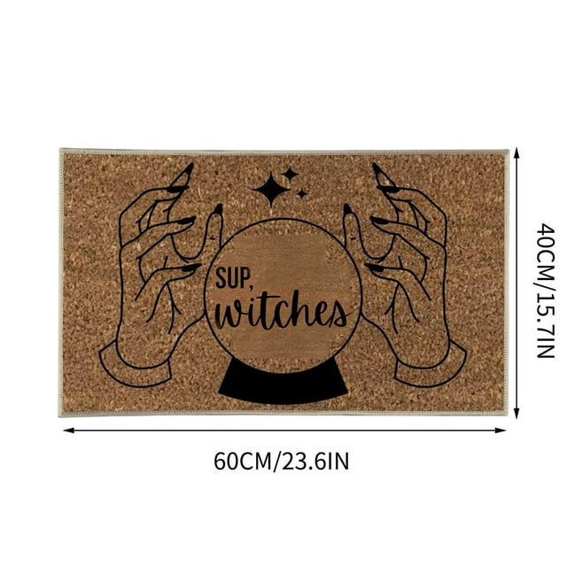 Tapis de Porte d'Halloween Tapis Imprimé d'Halloween Antidérapant Tapis d'Entrée Tapis d'Entrée Absorbant Salle de Bain Cuisine Tapis d'Entrée Tapis de Porte Extérieur