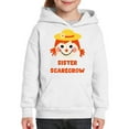thumbnail image 2 of Awkward Styles Halloween Hoodies for Girls for Kids Sister Scarecrow Hooded Youth Sweatshirt, 2 of 4