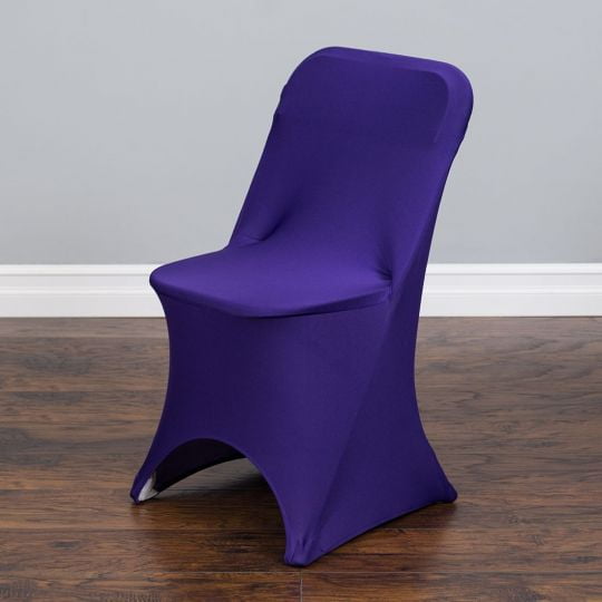 10PK Stretch Folding Chair Cover Purple