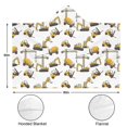thumbnail image 3 of Wearable Blanket,Cartoon Construction Vehicles Forklifts Hooded Wearable Flannel Blanket for Adults & Teens,Winter Poncho Shawl Wrap Cape Cozy Anti-Pill,60"x80", 3 of 5