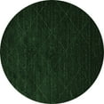 thumbnail image 1 of Ahgly Company Indoor Round Solid Emerald Green Modern Area Rugs, 5' Round, 1 of 4