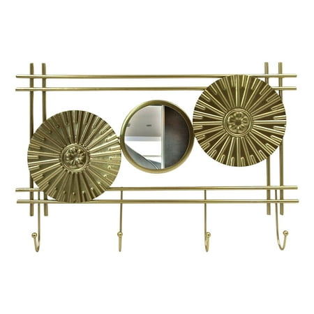 

Creative Coat Hook Heavy Duty Wall Hanger Key Holder Porch Storage Key Holder Round Mirror