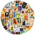 thumbnail image 2 of Paquete de pegatinas de vinilo con temática de cartas de tarot, fantasía mística, 50 unidades, 2 of 2