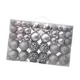 thumbnail image 2 of Juego de adornos de bolas navideñas, suministros para fiestas, manualidades, colgantes reutilizables para interiores Plata, 2 of 9