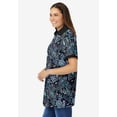 thumbnail image 3 of Woman Within Plus Size Perfect Printed Short-Sleeve Polo Shirt, 3 of 5