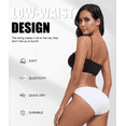 thumbnail image 3 of CF String Bikini Panties High Cut Stretchy Soft Modal Low Waist Underwear Ladies Hipster Panties Multi Pack(6W,3XL), 3 of 8