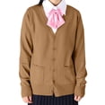 thumbnail image 1 of Women's 2023 Fall Oversized Open Front Button V Neck Lightweight Knit Cardigan Sweater Outerwear Garment, 1 of 4