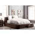 thumbnail image 3 of FOA Elbert I 3pc Natural Tone Solid Wood Bedroom Set - King + 2 Nightstands, 3 of 7