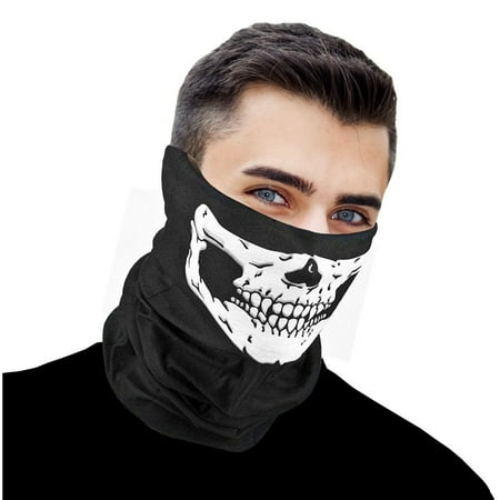 Bikers Mask Skull Print For Wind Protection Scarf