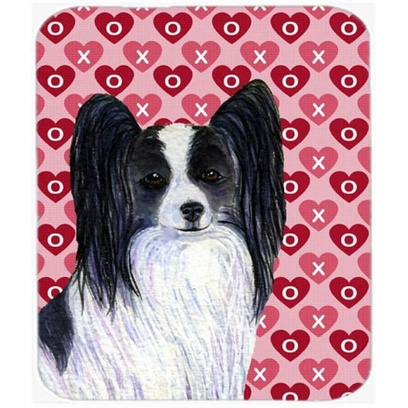 Papillon Hearts Love And Valentines Day Portrait Mouse Pad, Hot Pad Or Trivet