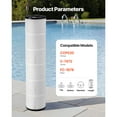 thumbnail image 2 of KFFKFF Cartouche de Filtre pour Piscine, 4 X 130 Pi2, Cartouche de Filtre pour Spa/jacuzzi de Remplacement, Compatible avec Pentair CCP520, R173578, PCC130, 2 of 9