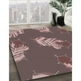 thumbnail image 3 of Ahgly Company Machine Washable Indoor Rectangle Transitional Dark Brown Area Rugs, 7' x 9', 3 of 7