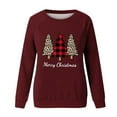 thumbnail image 4 of PNTUTB Fashionable Women's Christmas-Themed Print Casual Long Sleeve Crew Neck Cute Pullover Sweatshirt, 4 of 6