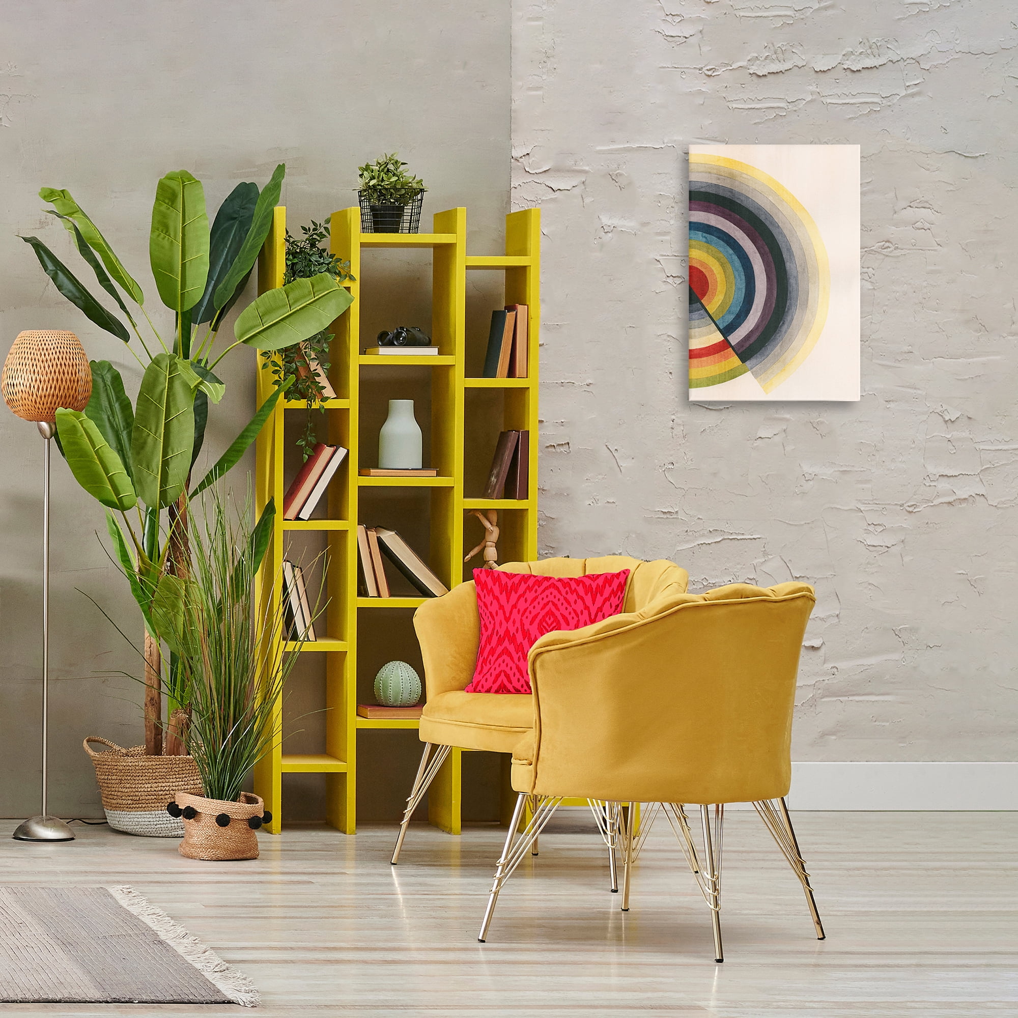 Stupell Industries Round Centric Pattern Abstract Painting Wrapped Canvas Art Print Wall Art, 16 x 24
