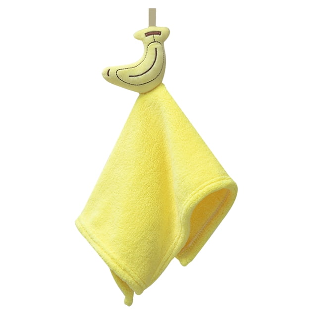 Toalla de mano Toalla de mano de vellón de coral con forma de dibujos animados de frutas, muebles, toalla colgante Cuadrado pequeño Absorción de agua Durabilidad de secado rápido Hábil y atractivo Jormftte CPB-DE-LYY54-5