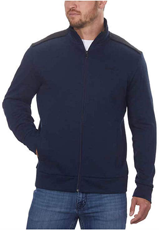 Calvin Klein Men’s Full Zip Fleece Jacket, Royal Navy Medium - NEW ...