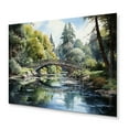 thumbnail image 2 of Designart "Green Bridge peaceful Arch I" Architecture Metal Wall Art Prints, 2 of 5