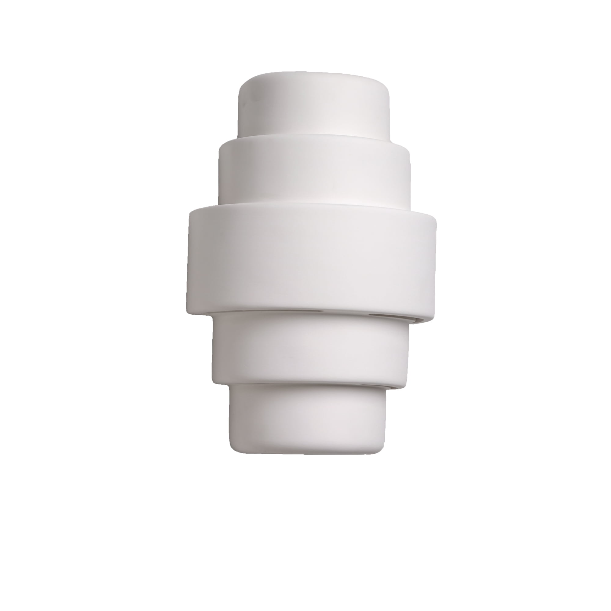 Luxury Lighting Fasciato 9" High Ceramic Outdoor Wall Light, Paintable White Bisque, LED Bulb Included