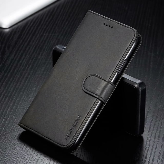Funda tipo cartera de cuero para iPhone 14 13 12 Pro Max Mini 11 XS XR X SE 2020 8 7 6 6s Plus 5S 5, funda abatible de lujo con ranura para tarjeta Tan Jianjun unisex