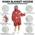 thumbnail image 5 of Wearable Oversized Blanket,Red Christmas Reindeer and Snowflake Pattern Wearable Blanket Hoodie for Adults,Cozy Hooded Blankets with Super Pockets,Super Warm Fuzzy Pullover for Women & Men, 5 of 6