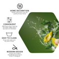 thumbnail image 4 of Kll Hexagon Drink Coasters Set Of 4,Pu Leather Absorbent Coasters Set Decorative Coffee Cup Coasters Housewarming Gift For Home Decor-Friut Avocado, 4 of 9