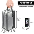thumbnail image 3 of WANDF Toiletry Bag for Men, Hanging Travel Dopp Kit Bag,Lightweight Water Resistant Small Shaving Bag Bathroom Cosmetic Organizer for Women, Grey, 3 of 8