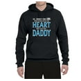 thumbnail image 2 of Girl Stole My Heart She Calls Me Daddy Daughter Girl Dad Father Gift | Mens Father's Day Hooded Sweatshirt Hoodie, Black, Small, 2 of 4