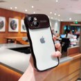 thumbnail image 2 of Cutyskin for iPhone 15 Plus Case for Girl Women, Cute Curly Wave Frame with Luxury Plating, Soft TPU Electroplated Edge Shockproof Full Camera Lens Film Potection Transparent Phone Case, Black, 2 of 7