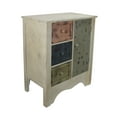 thumbnail image 3 of Contemporary Home Living 27.5" White and Gray Distressed Finish Three Drawer Storage Cabinet, 3 of 5