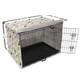 thumbnail image 6 of Banana Dog Crate Cover, Patterned Fruit Dots Lines 90's Style Plain Background, Easy to Use Pet Kennel Cover Small Dogs Puppies Kittens, 7 Sizes, Multicolor, by Ambesonne, 6 of 6