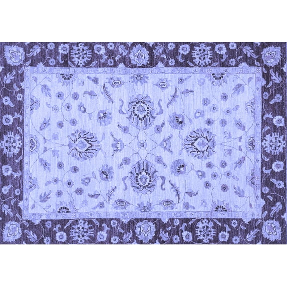 Ahgly Company Indoor Rectangle Oriental Blue Traditional Area Rugs, 8' x 12'