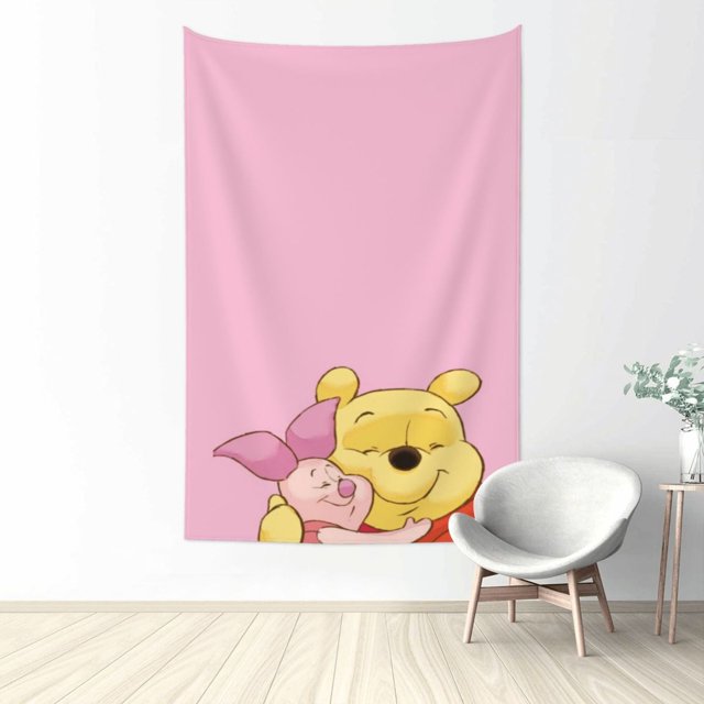 Tapiz de cerdito para dormitorio, estampado artístico para colgar en la pared, pósteres estéticos, tapices de fondo para sala de estar, dormitorio, regalo para fanáticos, 60 x 40 pulgadas